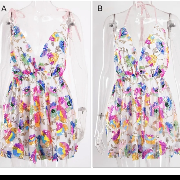 NWT Sexy Sequin Glitter Party Mini Dress S: Small & Medium - Picture 10 of 16